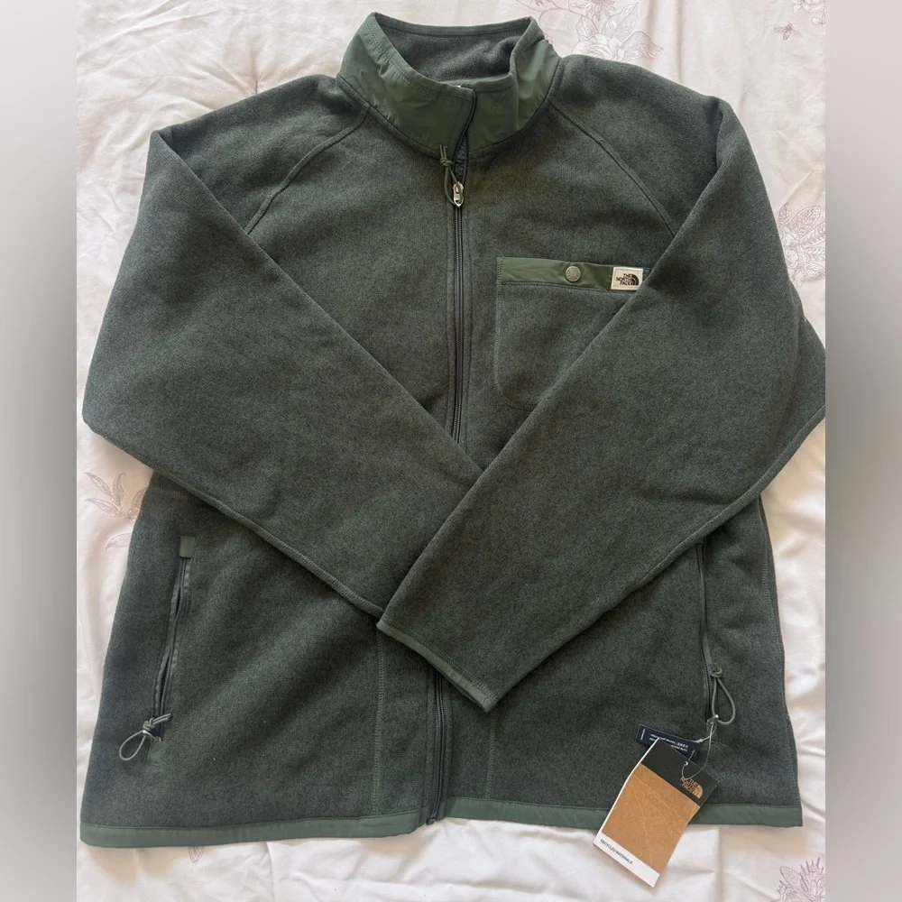 The North Face | Gordon Lyons Men's Full-Zip Olive Green Fleece Jacket - XL